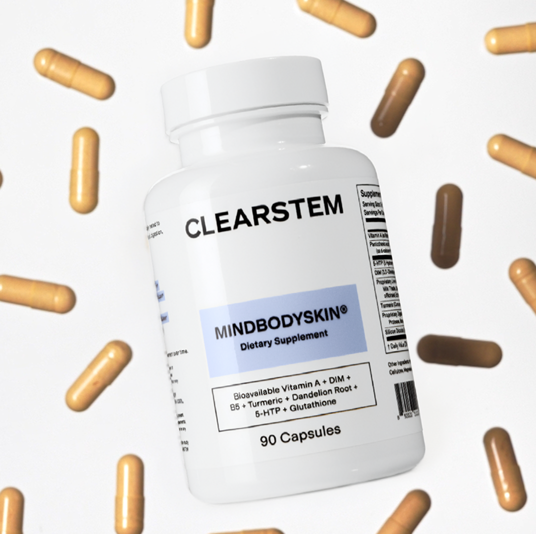 MINDBODYSKIN hormonal acne supplement bottle