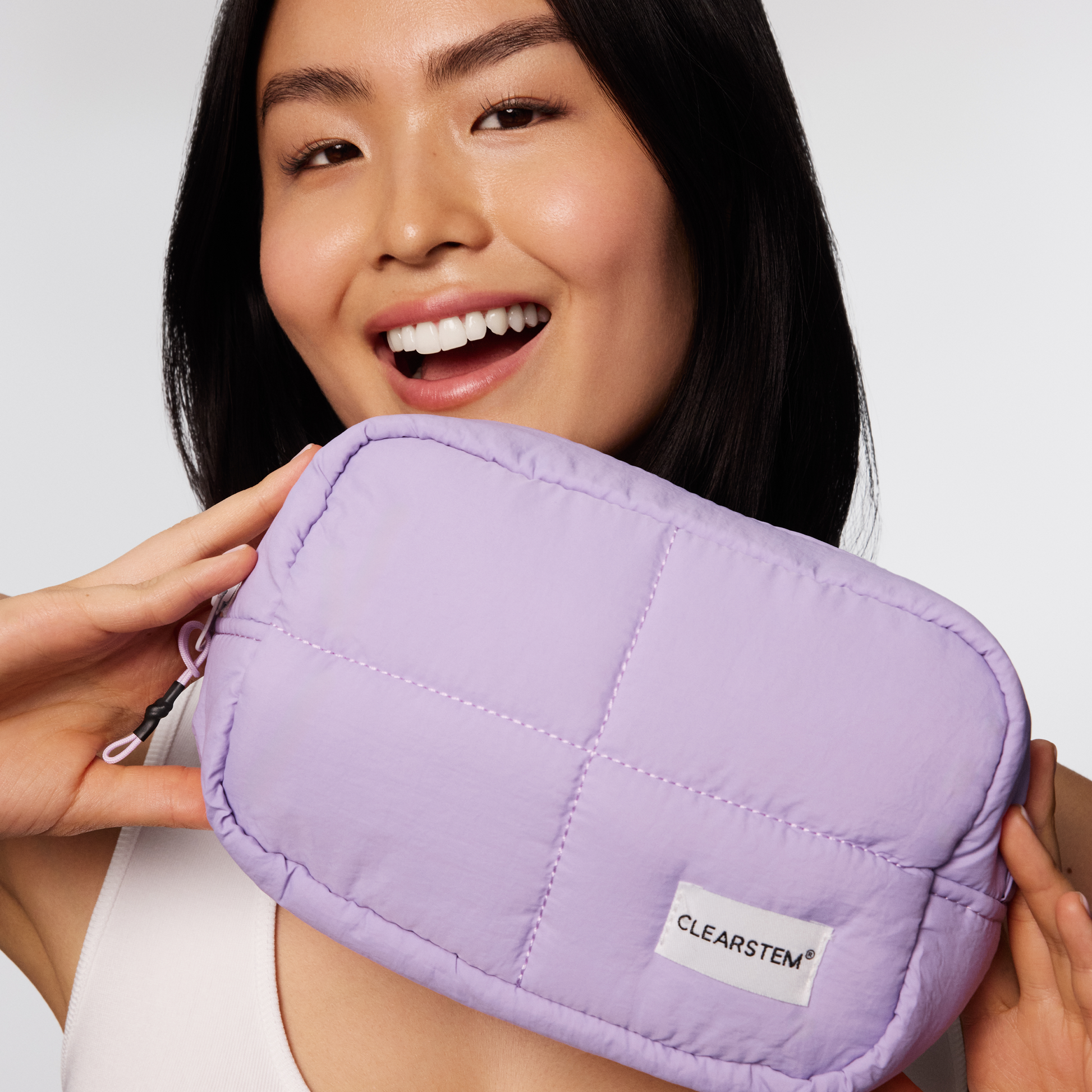 Lavender Puff Cosmetics Bag