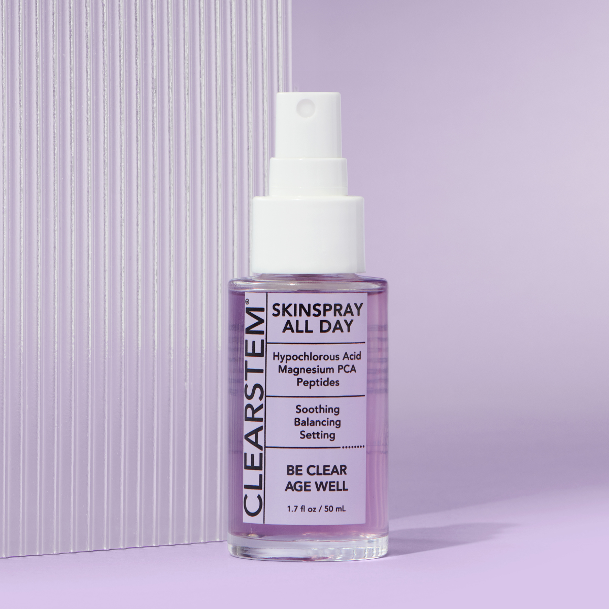 CLEARSTEM SKINSPRAY ALL DAY, a Hypochlorous Acid spray for sensitive skin
